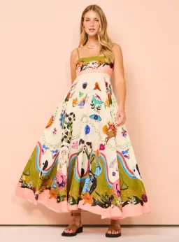 Alemais Evergreen Sundress Multi Size AU 8 for rent on The Volte - image 2