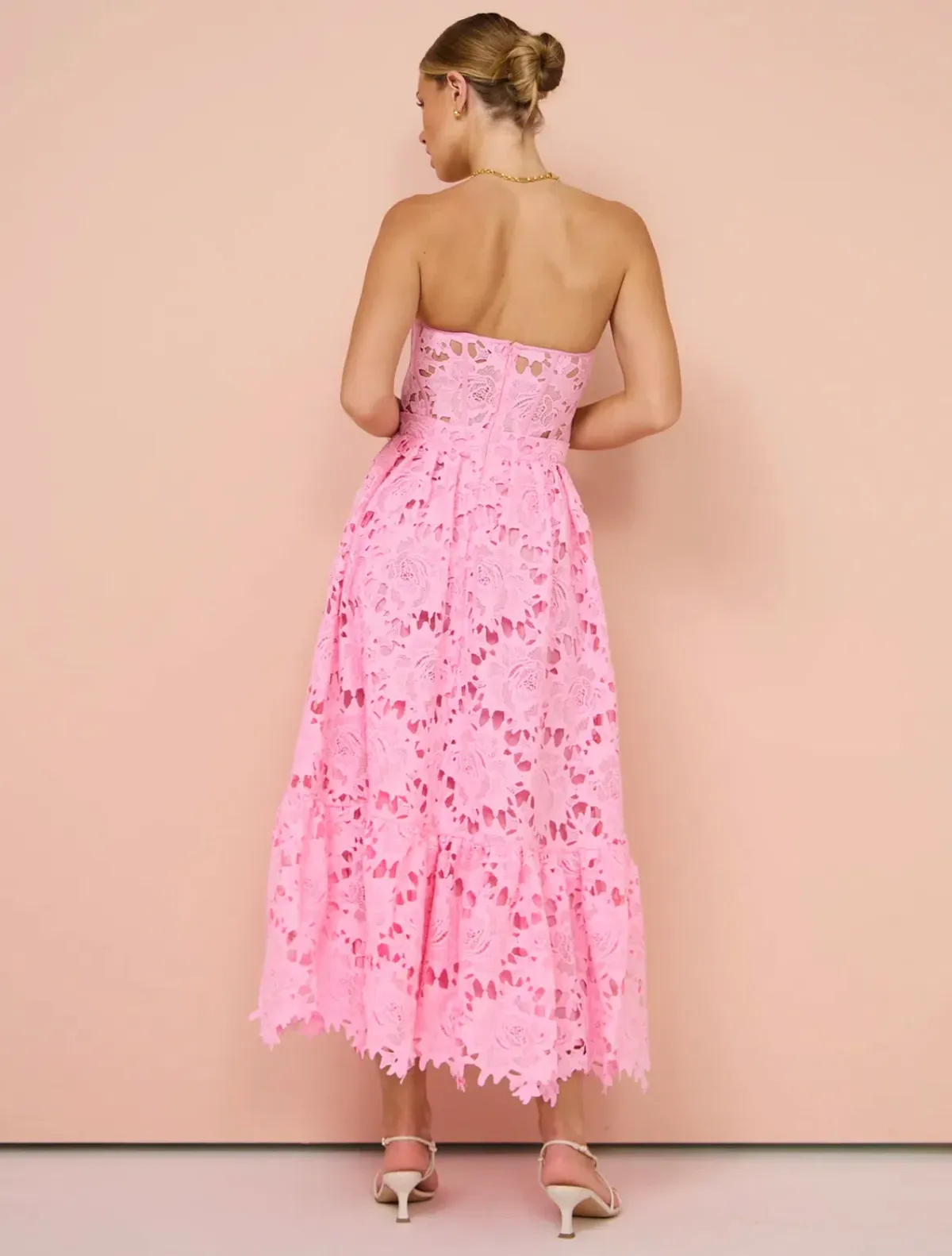 Leo Lin Emilia Bustier Dress Pink Size AU 14 - Image 2