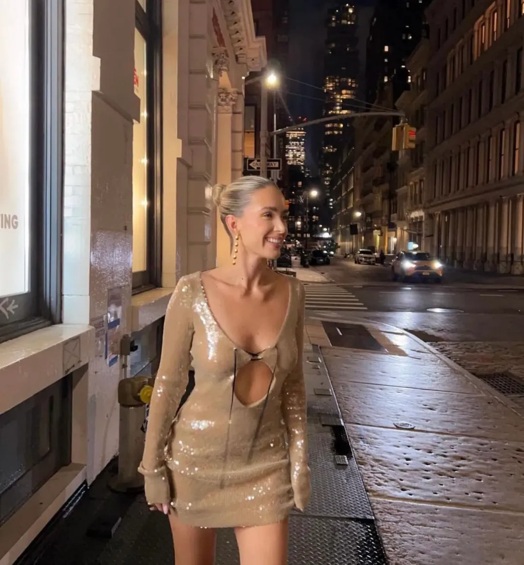 16arlington Solarium Open-back Sequined Stretch-tulle Mini Dress Smoke Sequin Size AU 6 for rent on The Volte - main image
