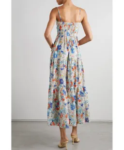 Zimmermann Clover Linen Midi Dress Floral Print Size 2 / AU 12 for rent on The Volte - image 2