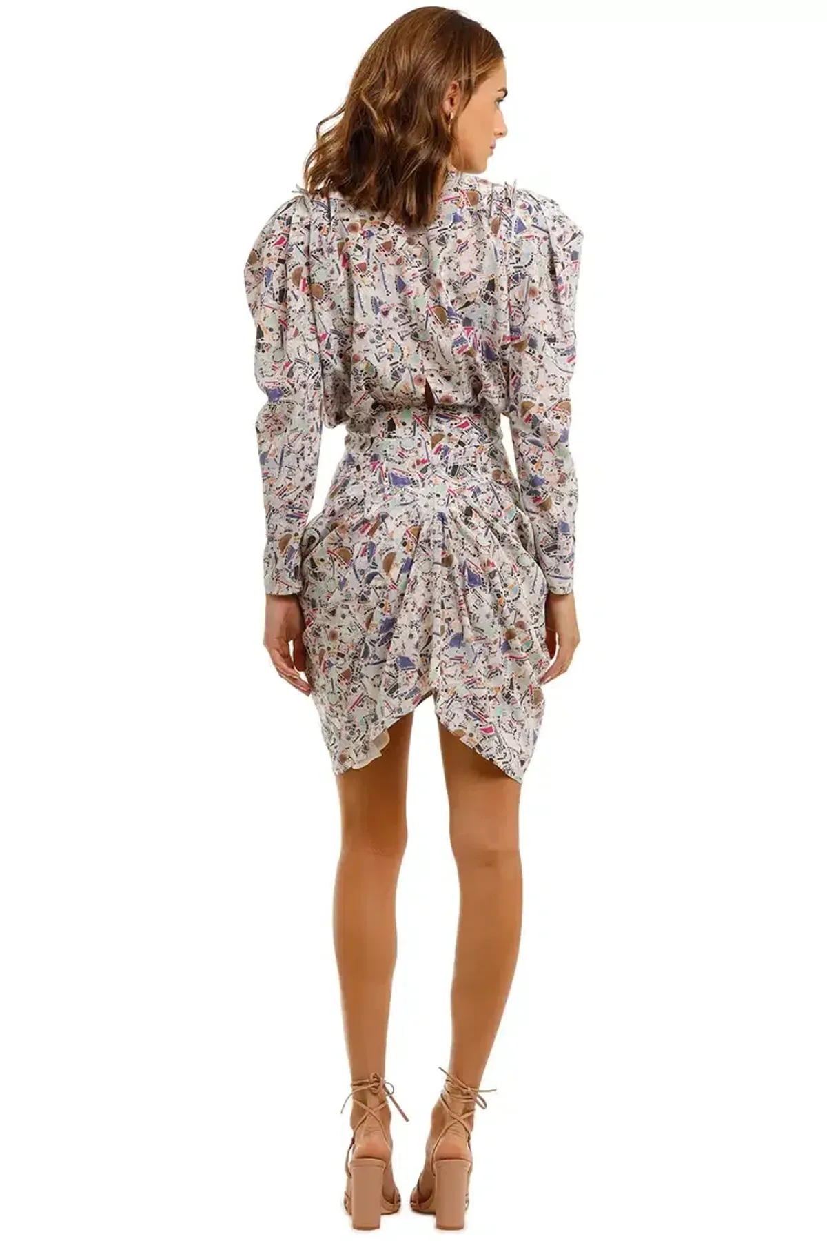 Isabel Marant Margaretia Short Dress Multi Size AU 10 - Image 3
