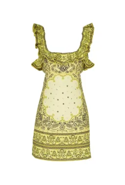 Zimmermann Matchmaker Frilled Mini Yellow Bandana Size 2 / AU 12 for rent on The Volte - image 2