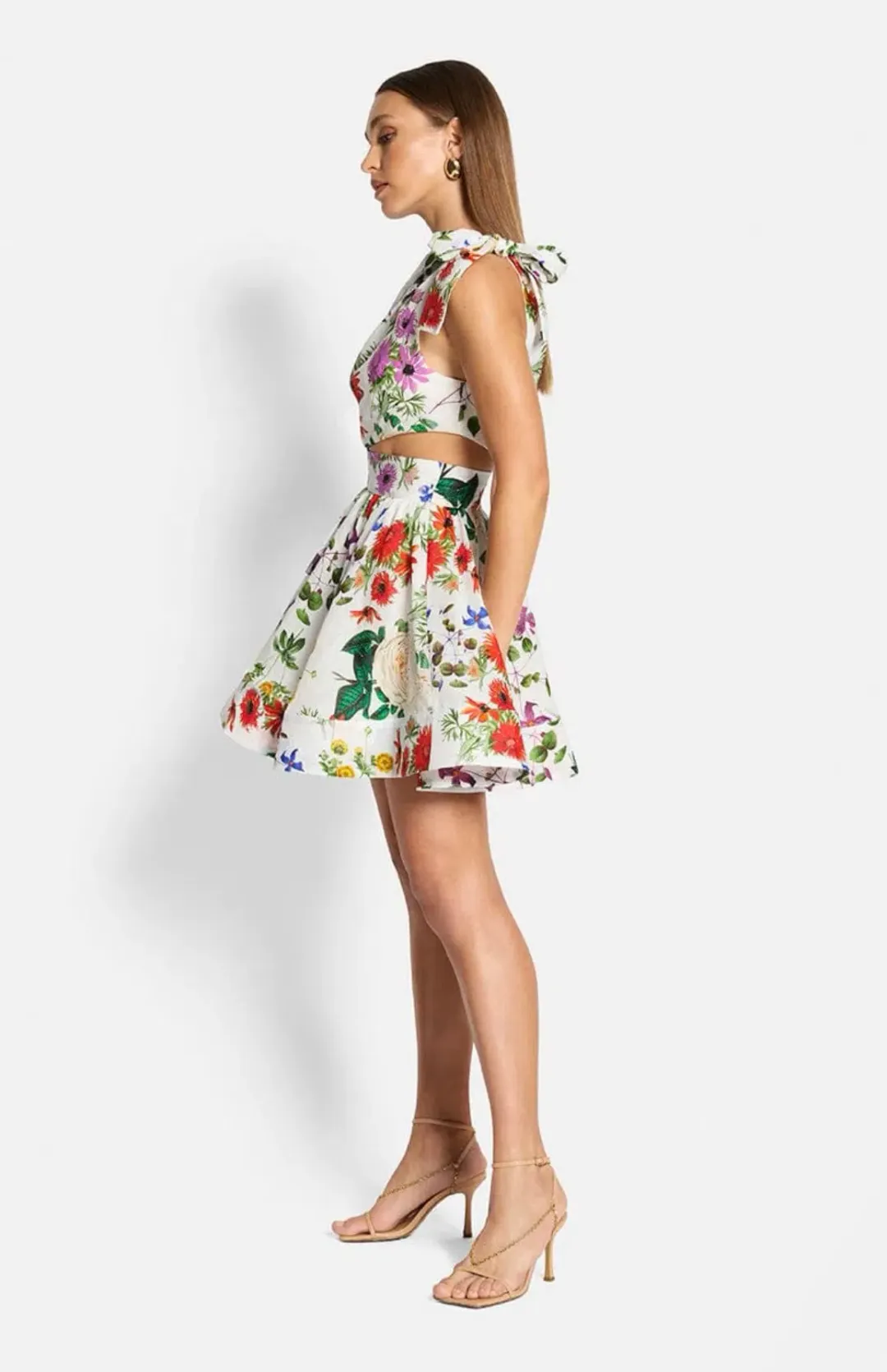 Sofia the Label Birdie One Shoulder Mini Dress Multi Size AU 8 for rent on The Volte - main image