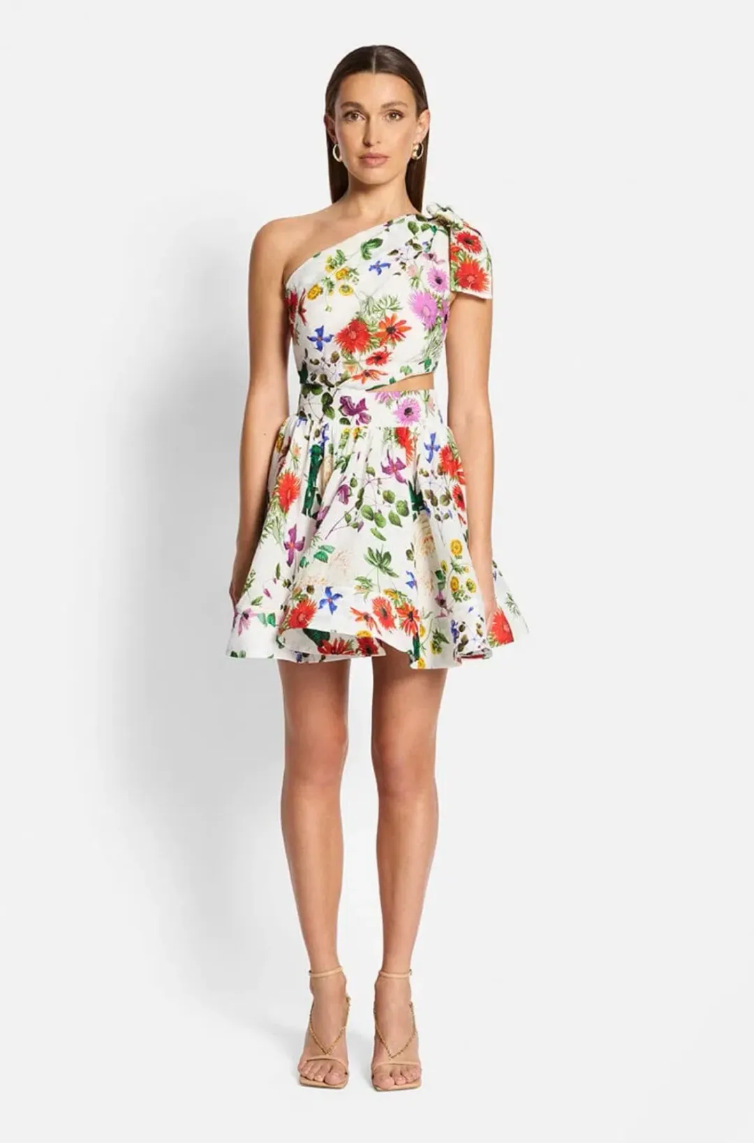 Sofia the Label Birdie One Shoulder Mini Dress Multi Size AU 8 for rent on The Volte - main image