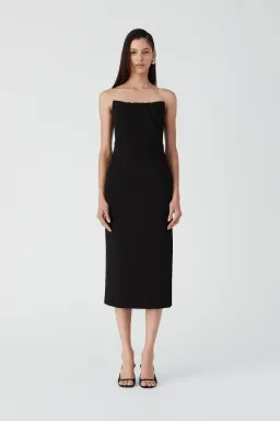 MISHA Marcy Midi Dress Black Size 8/S for rent on The Volte - image 4