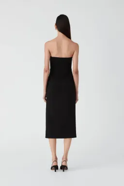 MISHA Marcy Midi Dress Black Size 8/S for rent on The Volte - image 2