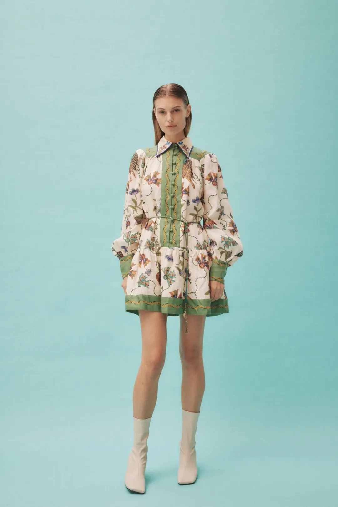 Alemais Birdie Mini Dress Print Size 6 for rent on The Volte - main image