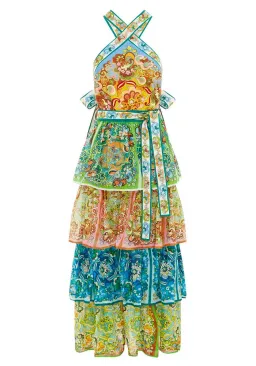 Alemais Dreamer Halter Tier Dress Multi Size 12 for rent on The Volte - image 3