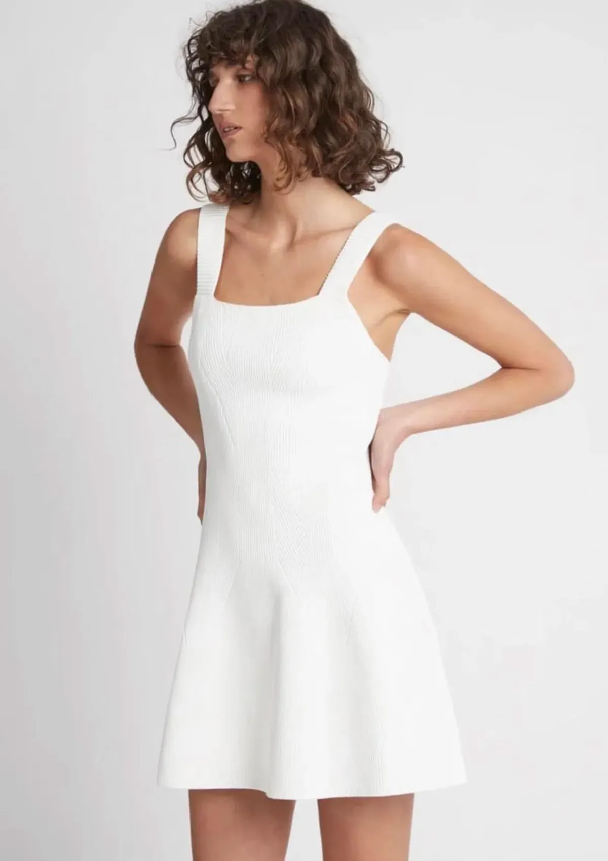 Aje Casa Mini Knit Dress White Size 6 - Image 2