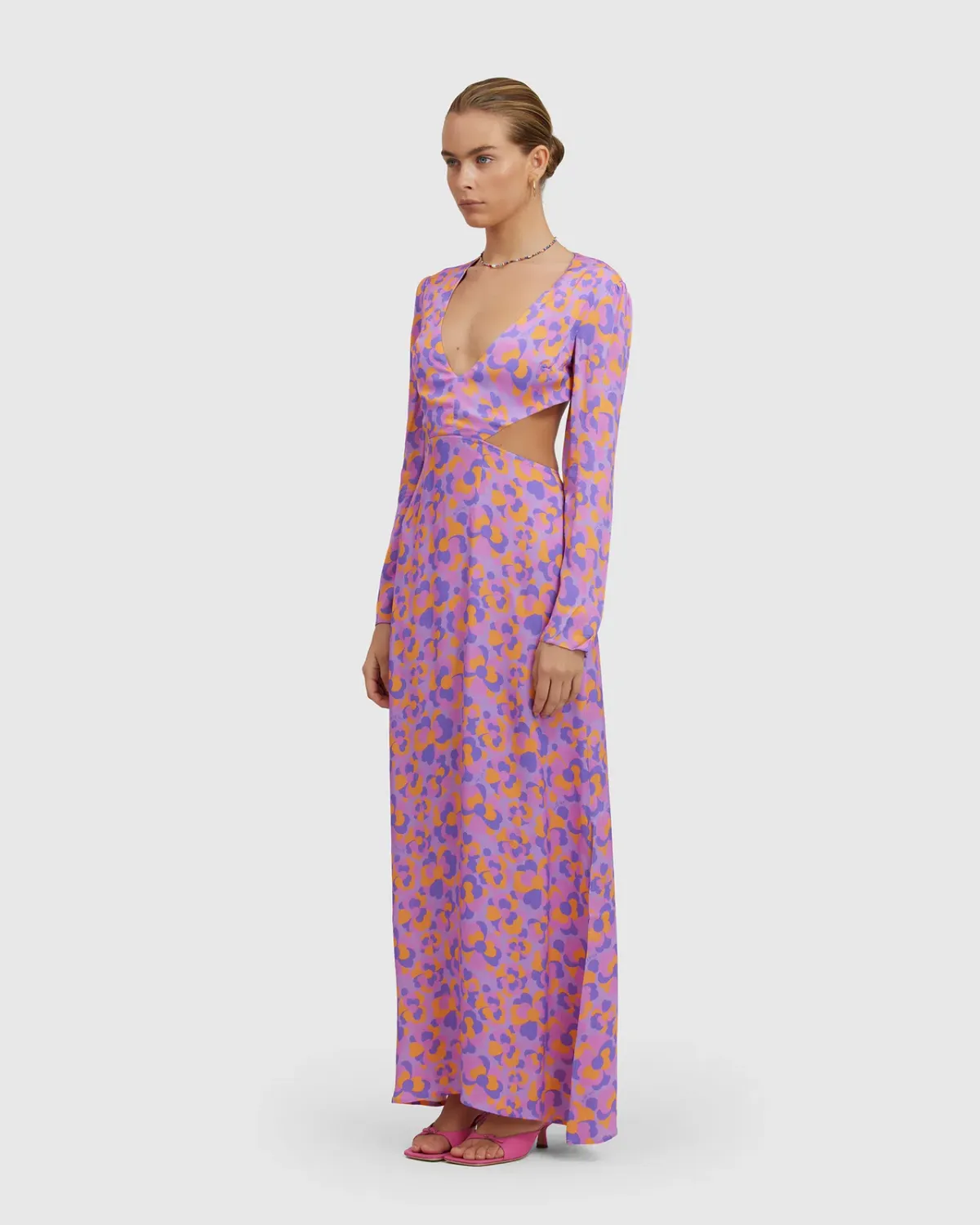 The Wolfgang Isle Maxi Dress Purple & Orange Size 8 - Image 2