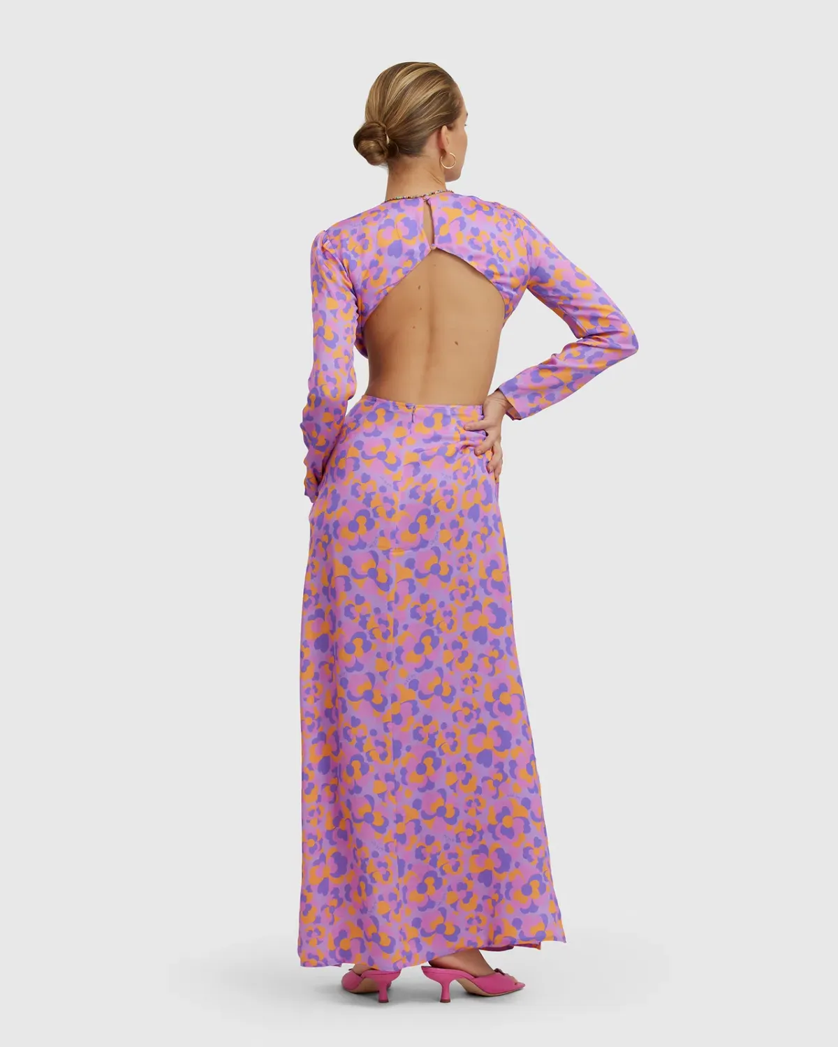 The Wolfgang Isle Maxi Dress Purple & Orange Size 8 - Image 3