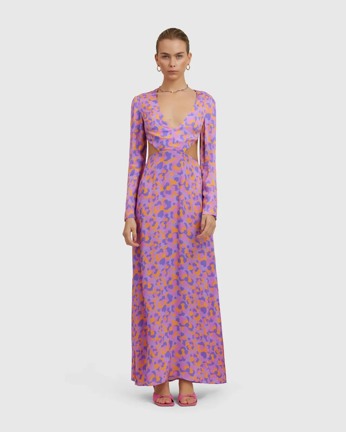 The Wolfgang Isle Maxi Dress Purple & Orange Size 8 - Image 1