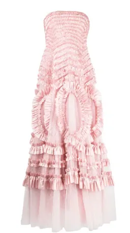 Needle and Thread Pink Strapless Ruffle-Detail Dress Size 10 for rent on The Volte - image 5