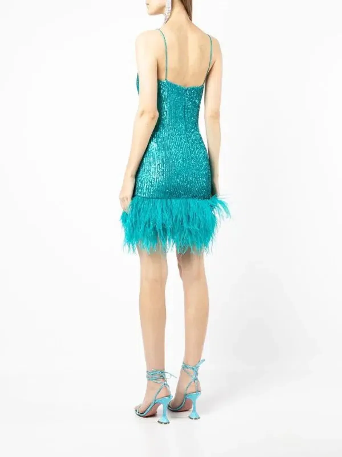 Rebecca Vallance Missing Hours Mini Dress Turquoise Size 10 - Image 2