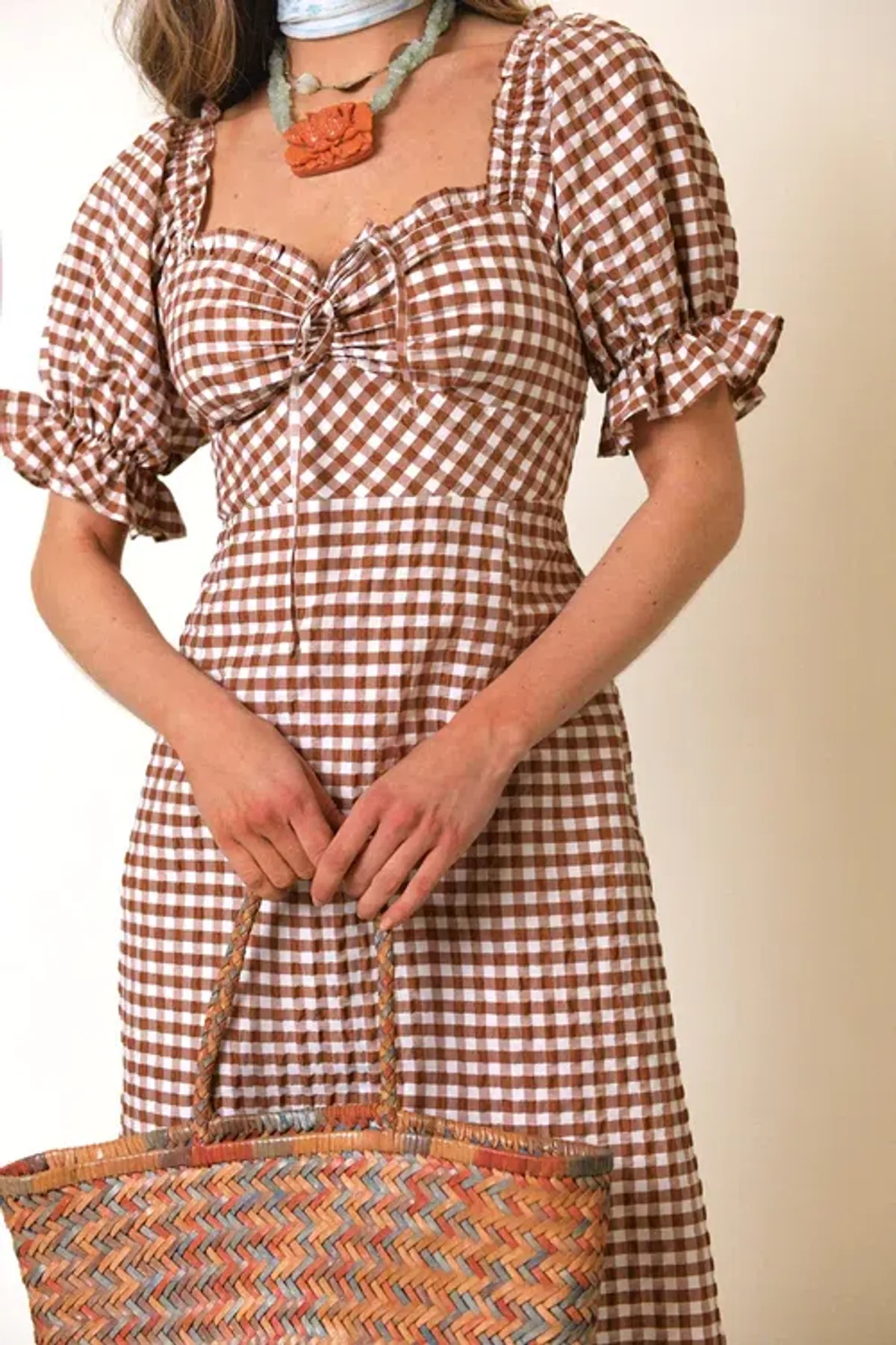 Rixo Montenegro Midi Dress Brown Print Size 12 - Image 3