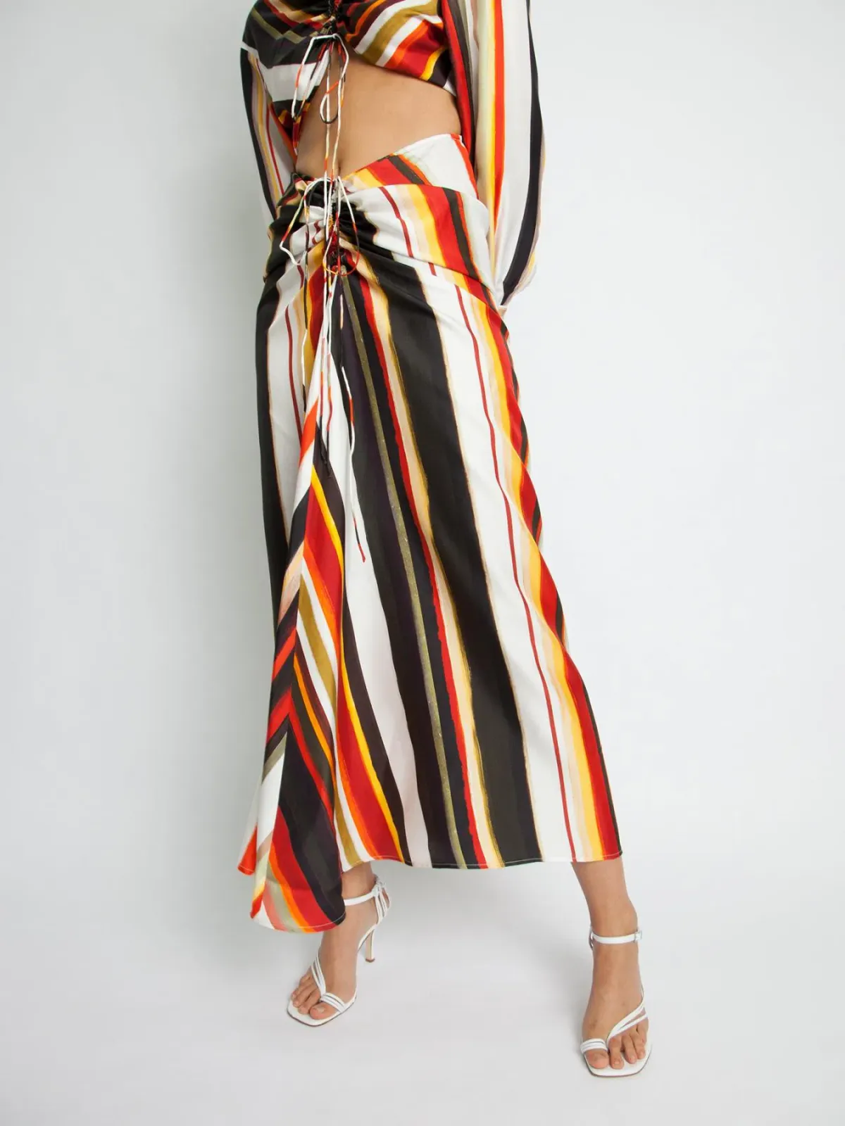 Christopher Esber Ruched Disconnect Striped Shirt Dress Multicolour Size 4 - Image 2
