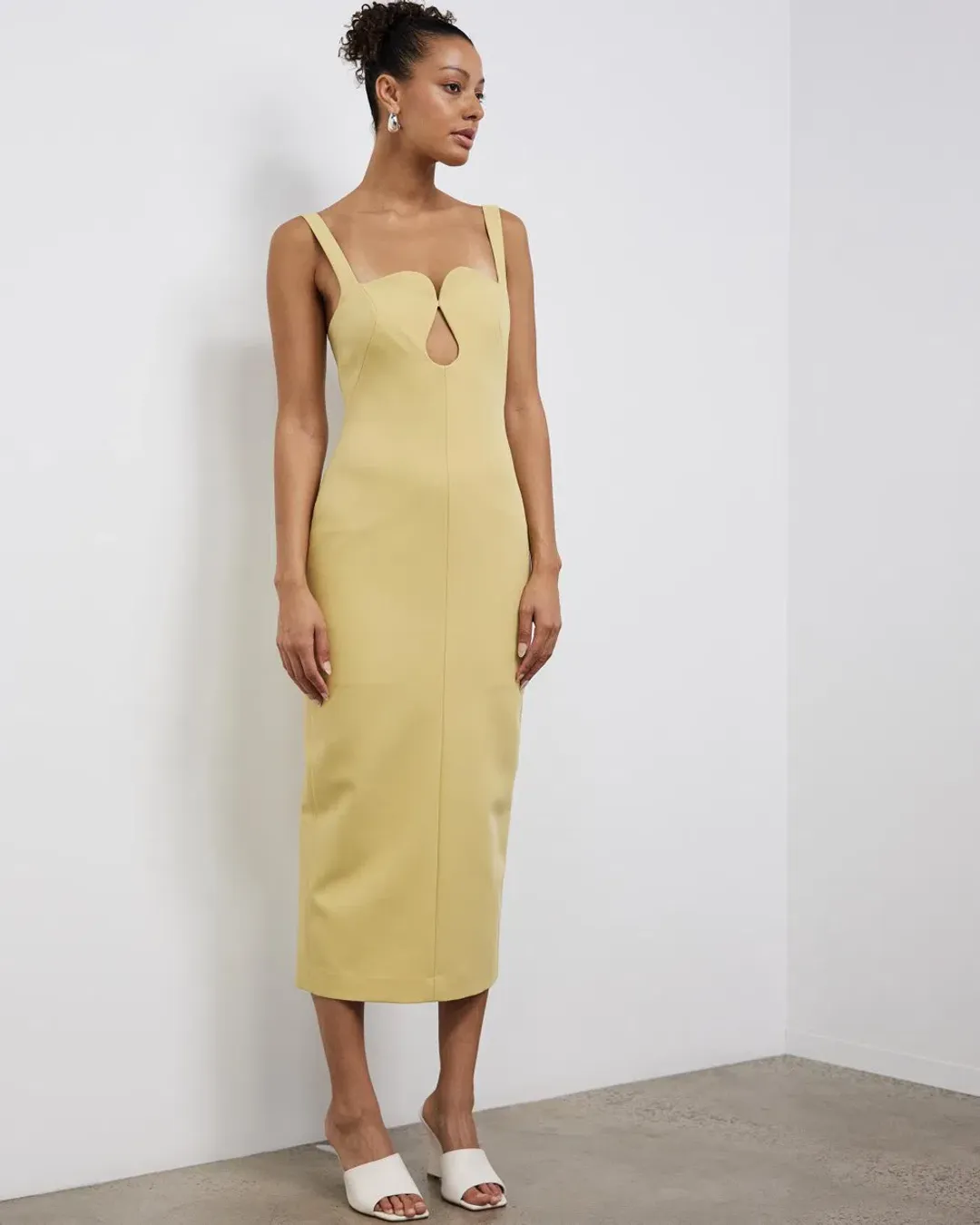 Camilla & Marc Brixton Dress Mustard Yellow Size 8 for rent on The Volte - main image