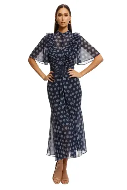 Keepsake the Label Passion Midi Dress in Midnight Polka Dot Size 12 for rent on The Volte - image 1