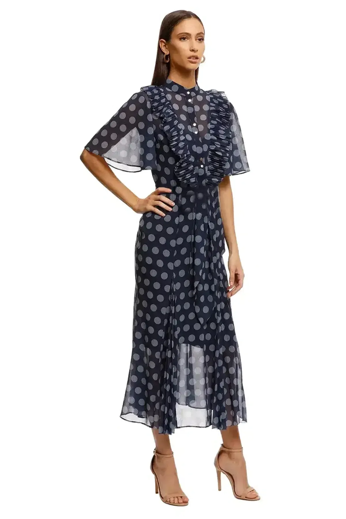 Keepsake the Label Passion Midi Dress in Midnight Polka Dot Size 14 - Image 2
