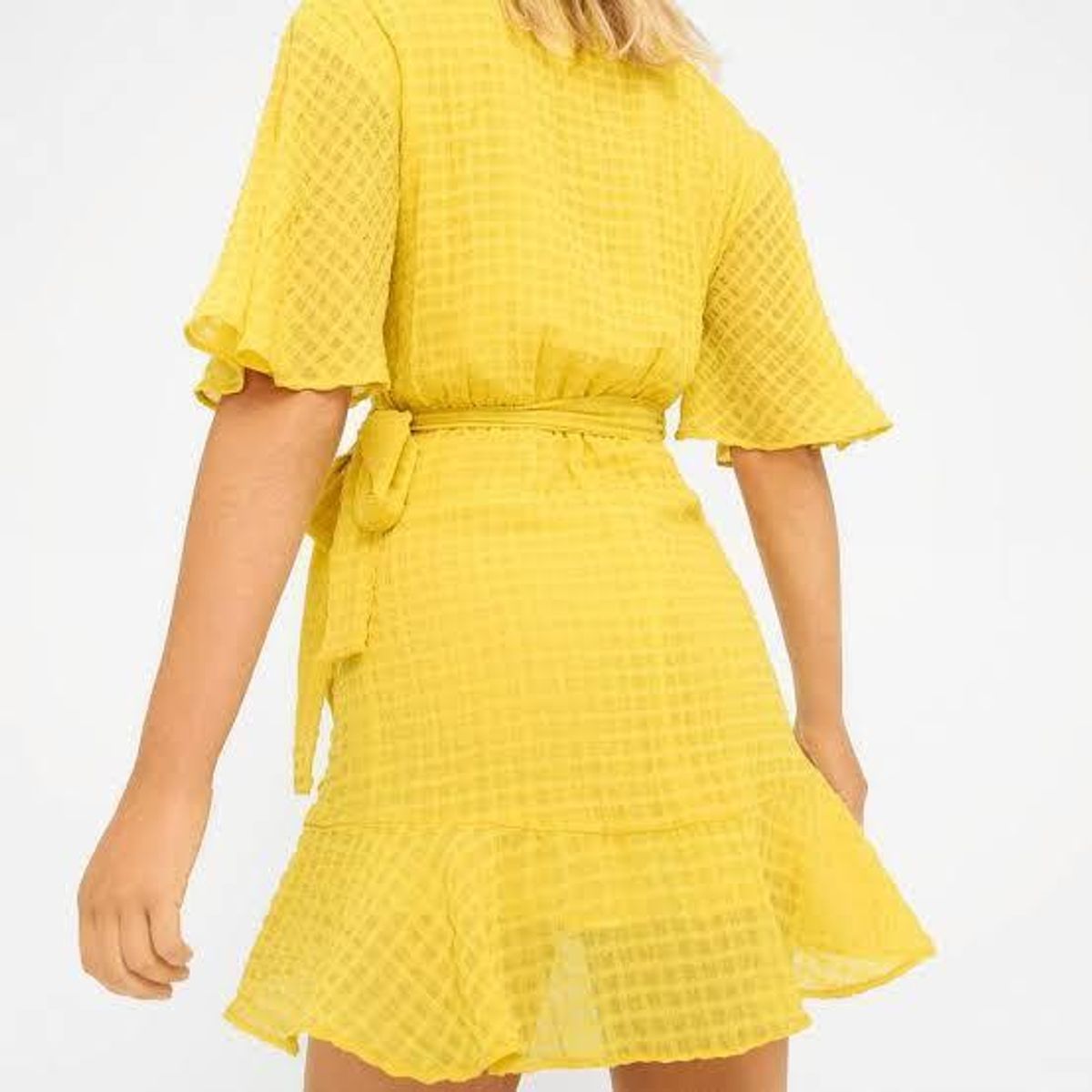 Sheike Glory Mini Dress Sunshine Yellow Size 6 - Image 3