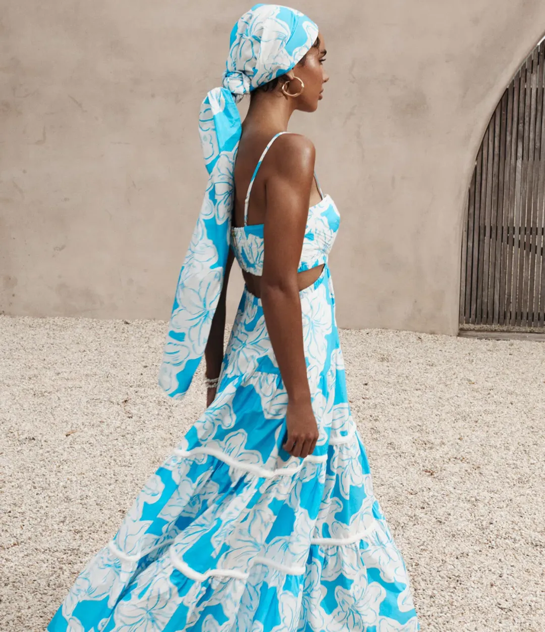 Sheike Tropic Breeze Maxi Dress Blue Size 14 for rent on The Volte - main image