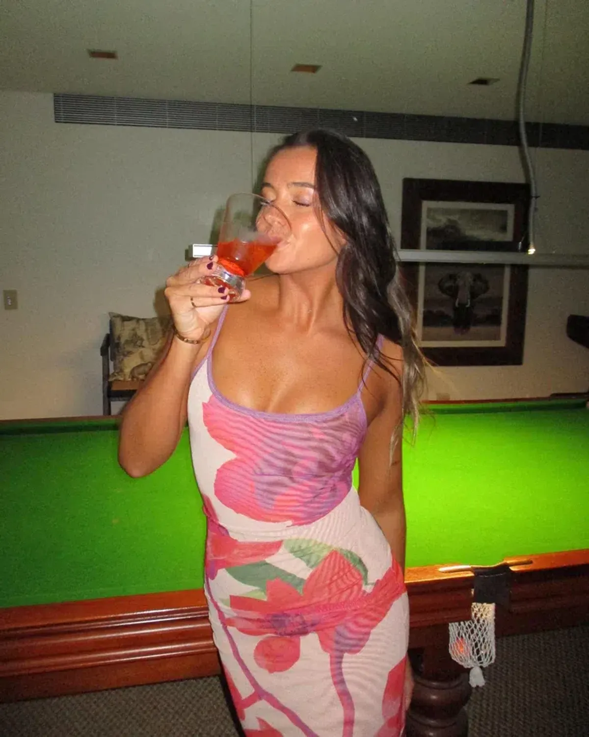 With Harper Lu Slip Dress Mesh Fuchsia Bloom Size 8 - Image 4