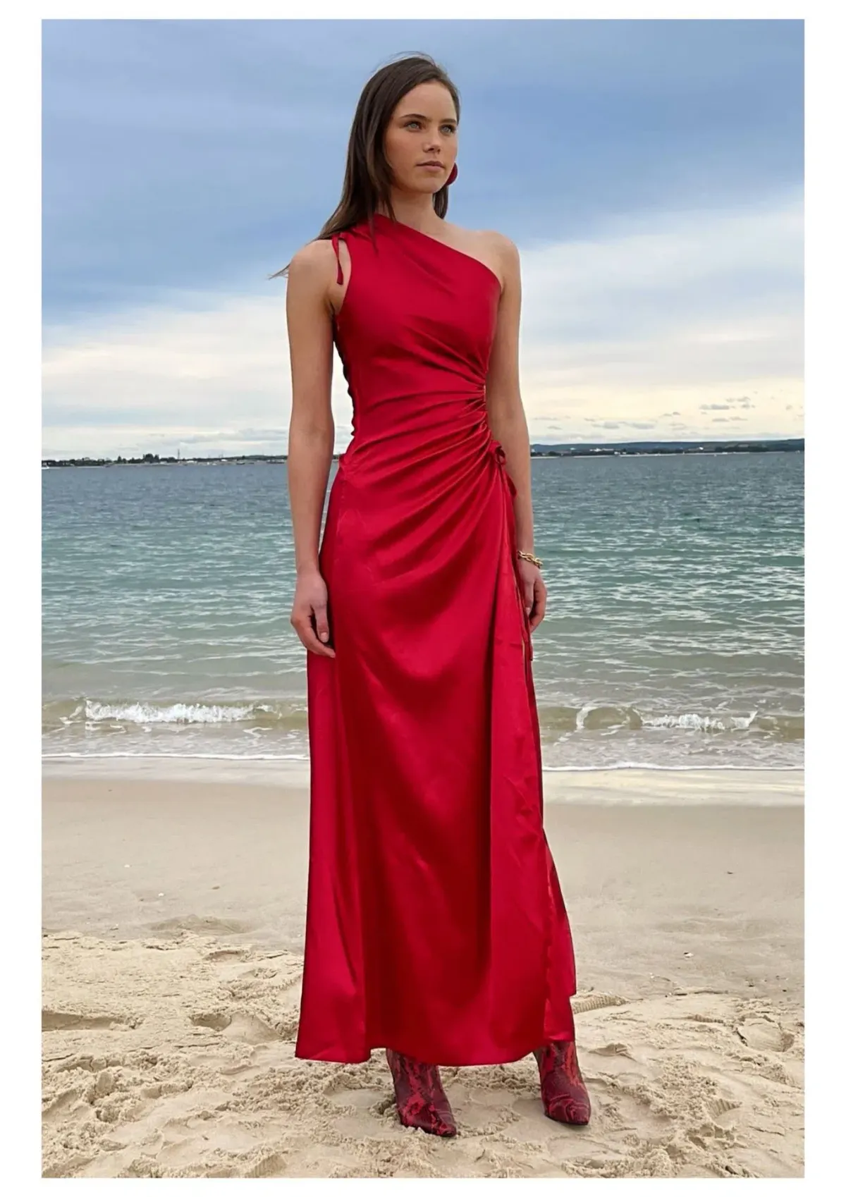 Sonya Moda Nour Maxi Dress Scarlett Red Size 6 for rent on The Volte - main image