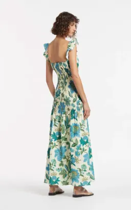 Sir the Label Alexandre Ruched Midi Dress Floral Size 2 / AU 10 for rent on The Volte - image 3