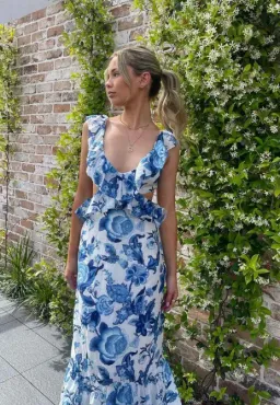 Sir The Label Amaris Frill Midi Dress Floral Size 1 / AU 8 for rent on The Volte - image 4