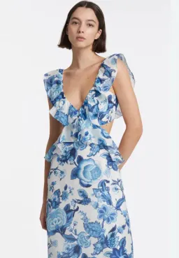 Sir The Label Amaris Frill Midi Dress Floral Size 1 / AU 8 for rent on The Volte - image 2