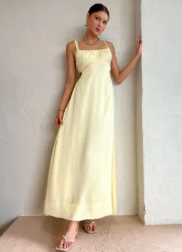 Hansen & Gretel Carlos Dress Lemon Yellow Size M / AU 10 for rent on The Volte - image 1