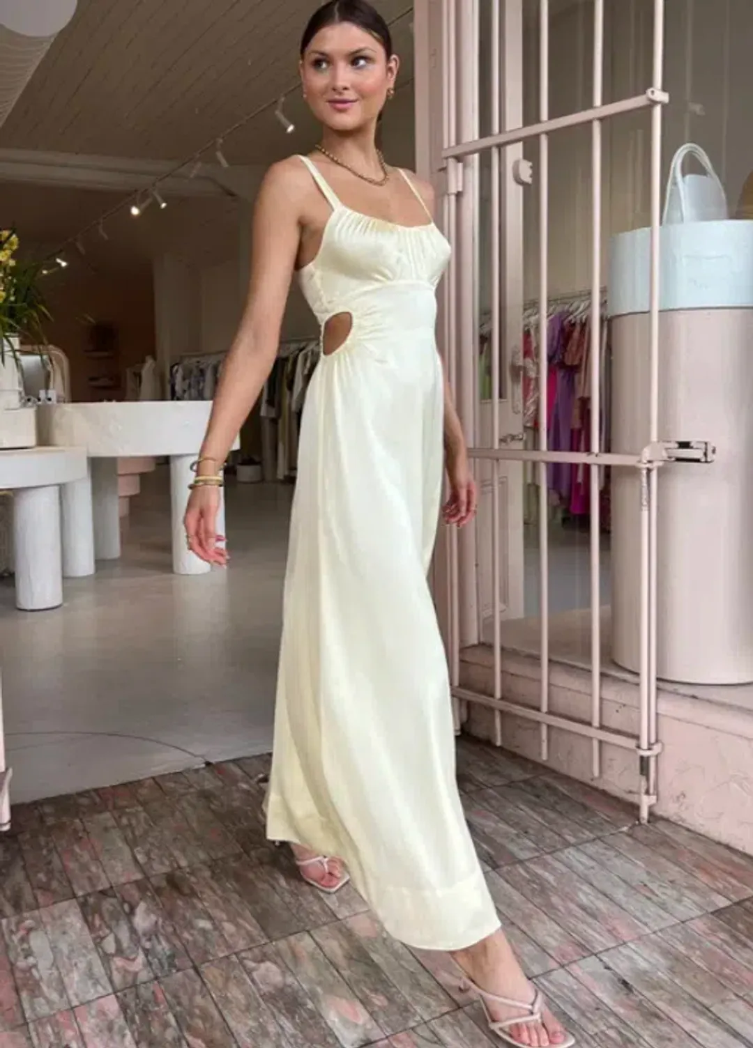 Hansen & Gretel Carlos Dress Lemon Yellow Size M / AU 10 for rent on The Volte - main image