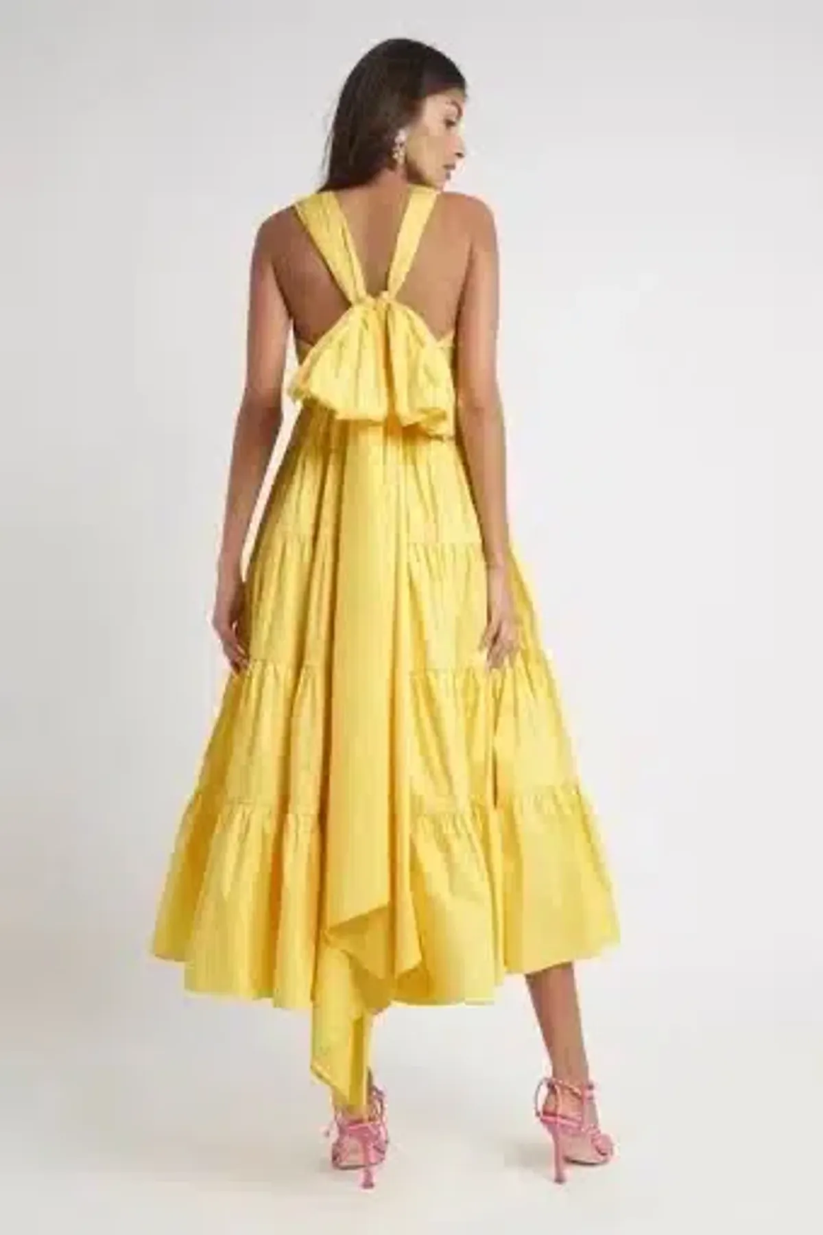 Aje Le Mempris Tiered Maxi Dress Daisy Yellow Size 4 - Image 2