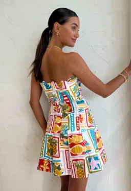 By Nicola Nautical Strapless Mini Dress In Summer Vacation Size 10 for rent on The Volte - image 3