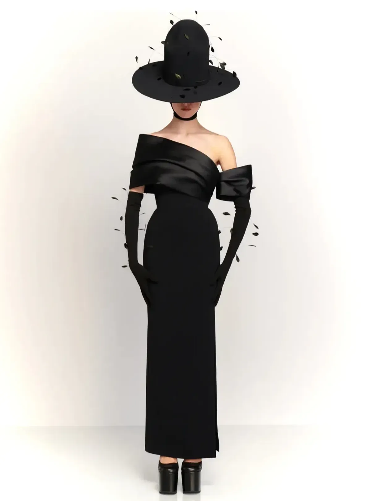 Solace London The Alexis Maxi Dress in Black Size 8 for rent on The Volte - main image