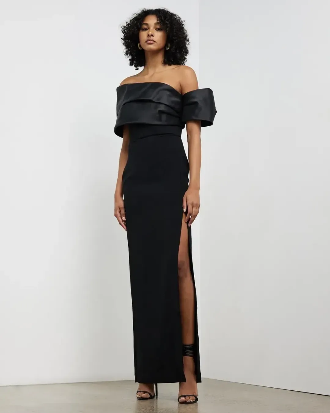 Solace London The Alexis Maxi Dress in Black Size 8 for rent on The Volte - main image