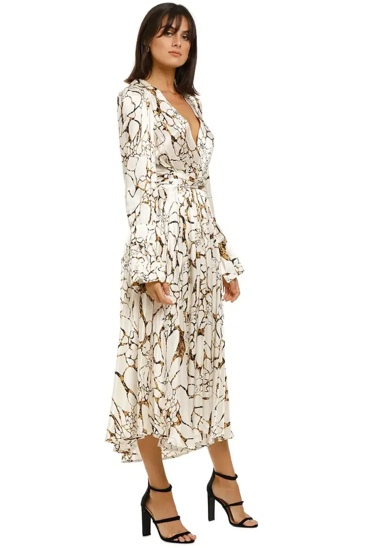 KITX Carbon Sink Shirt Midi Dress in Carbon Print Size 8 - Image 4