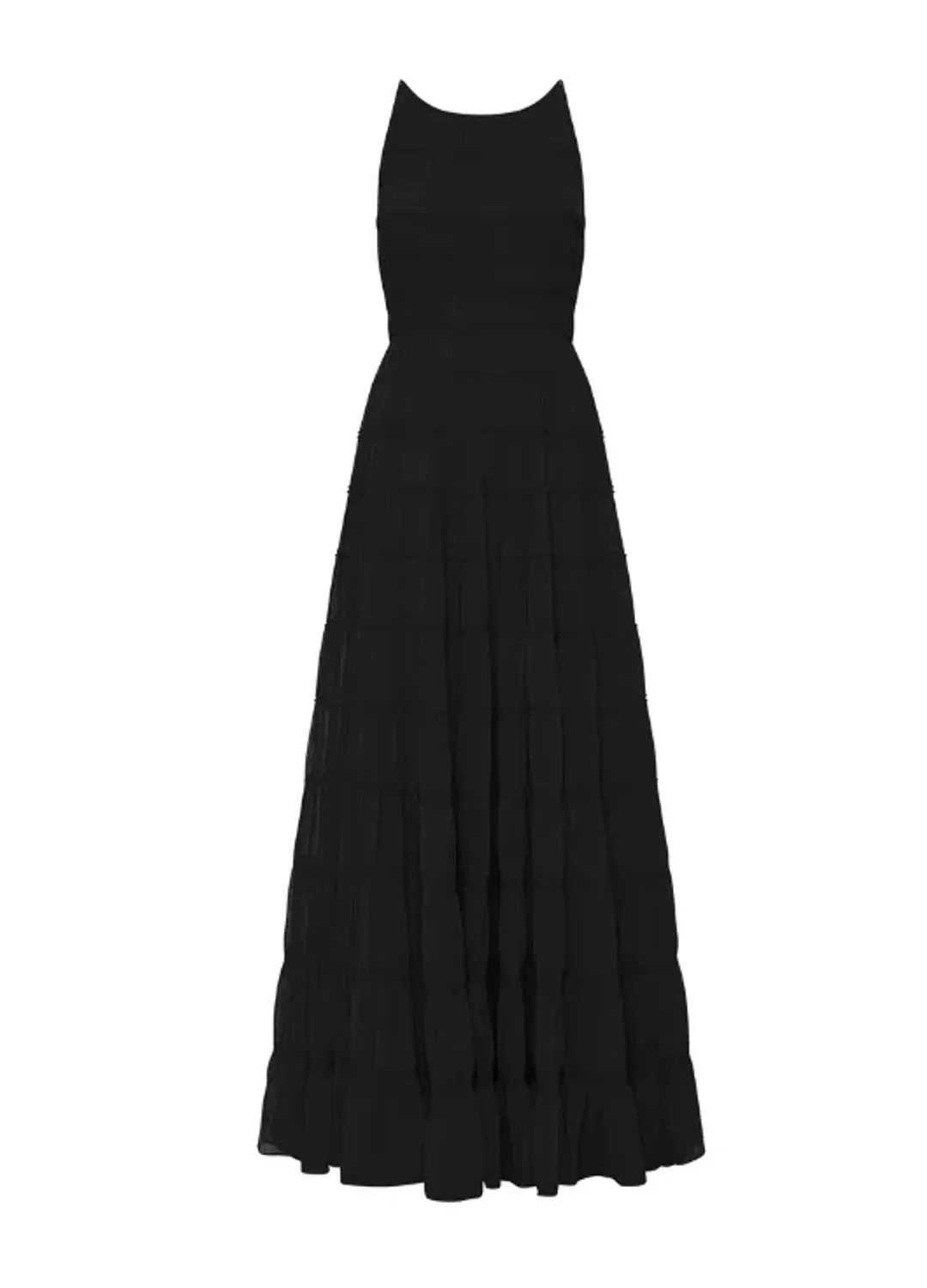 Aje Rosewood Ruched Maxi Dress Black Size 6 for rent on The Volte - main image