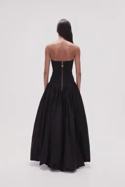 Aje Violette Bubble Hem Maxi Dress Black Size 6 for rent on The Volte - image 4