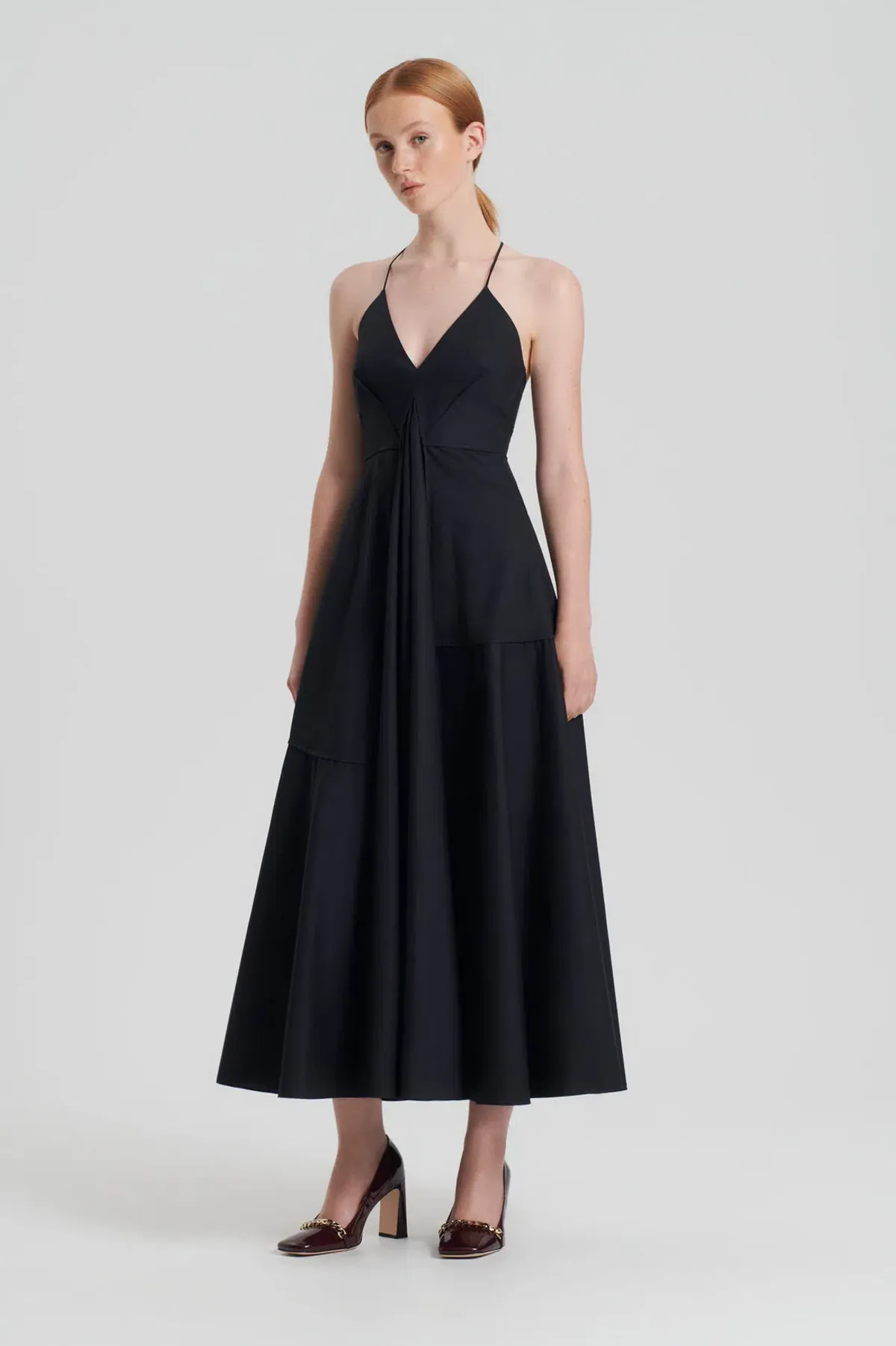 Scanlan Theodore Parachute Strappy Dress Black Size 6 for rent on The Volte - main image