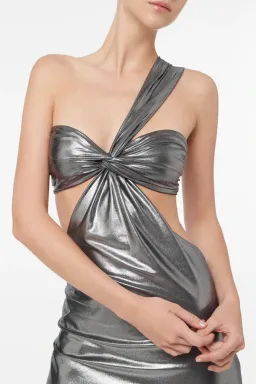 Manning Cartell She’s Super Sonic Gown Silver Size 10 for rent on The Volte - image 4