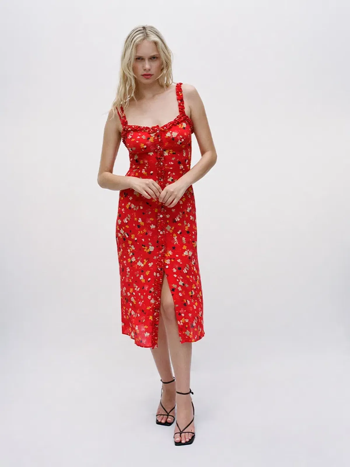 Realisation Par Juliet Dress Red Floral Size S/ AU 8 for rent on The Volte - main image