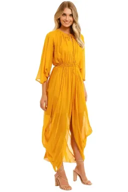KITX Shell Drape Dress in Marigold Size 12 for rent on The Volte - image 1