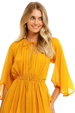 KITX Shell Drape Dress in Marigold Size 8 for rent on The Volte - image 4