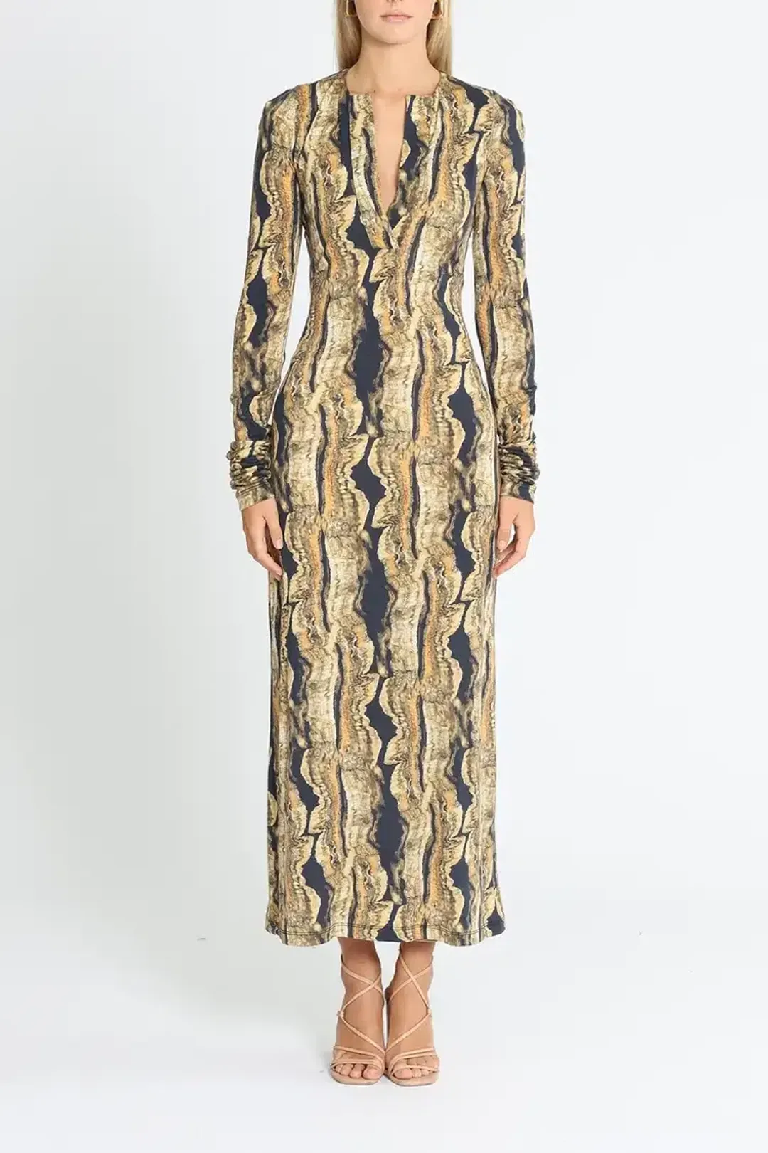KITX Psychedelic Dress in Black Print Size 10 for rent on The Volte - main image