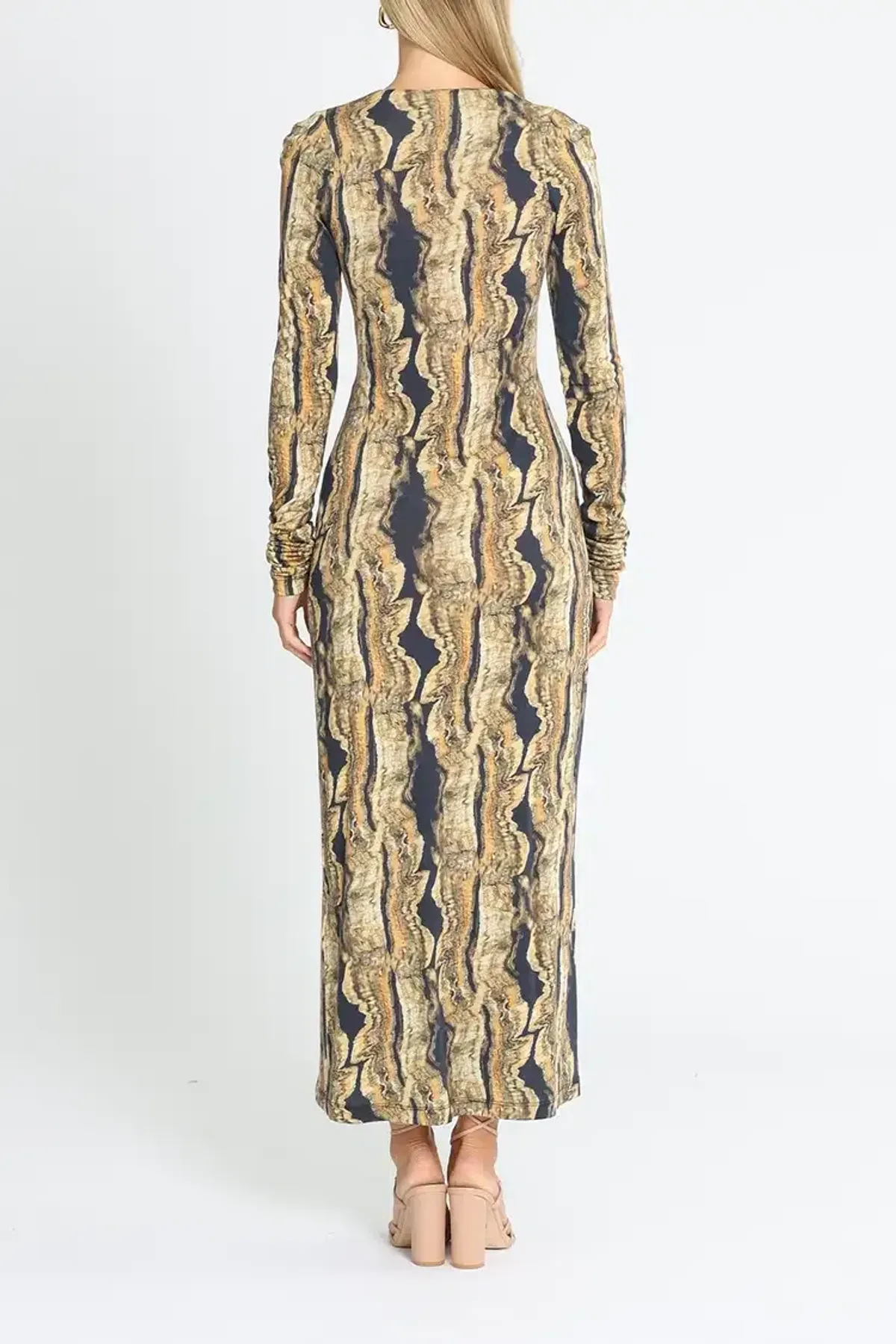 KITX Psychedelic Dress in Black Print Size 10 - Image 3