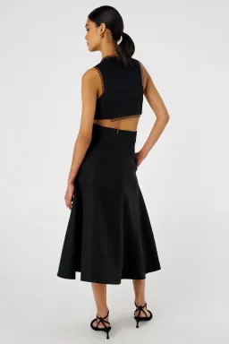 Oroton Lace Flower Midi Dress Black Size 14 for rent on The Volte - image 4
