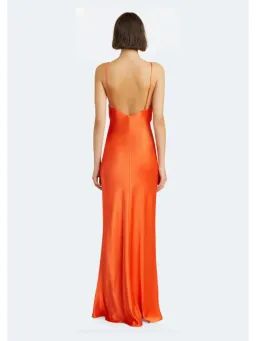 Bec & Bridge Lorelai V Maxi Dress In Orange Size AU 6 for rent on The Volte - image 3