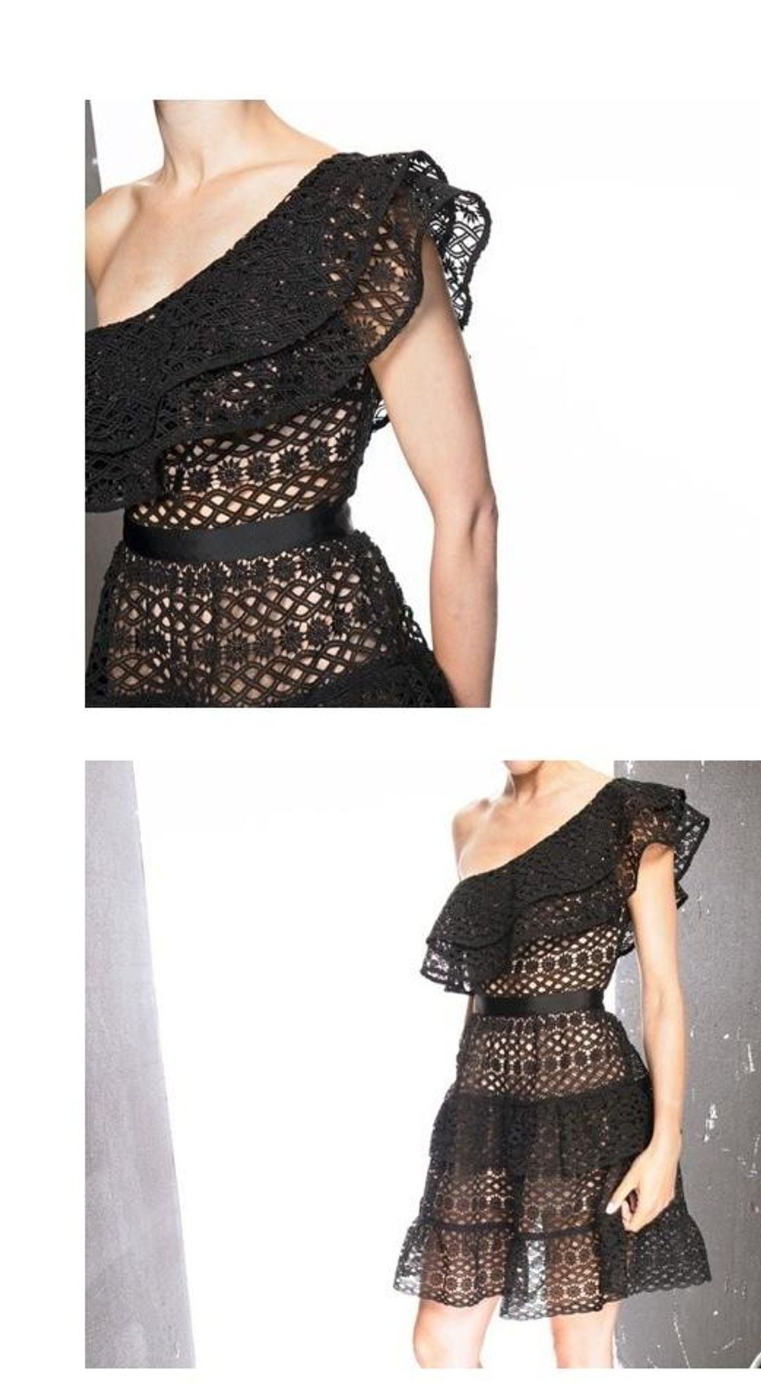 Floral Chain One Shoulder Mini Dress for rent on The Volte - main image