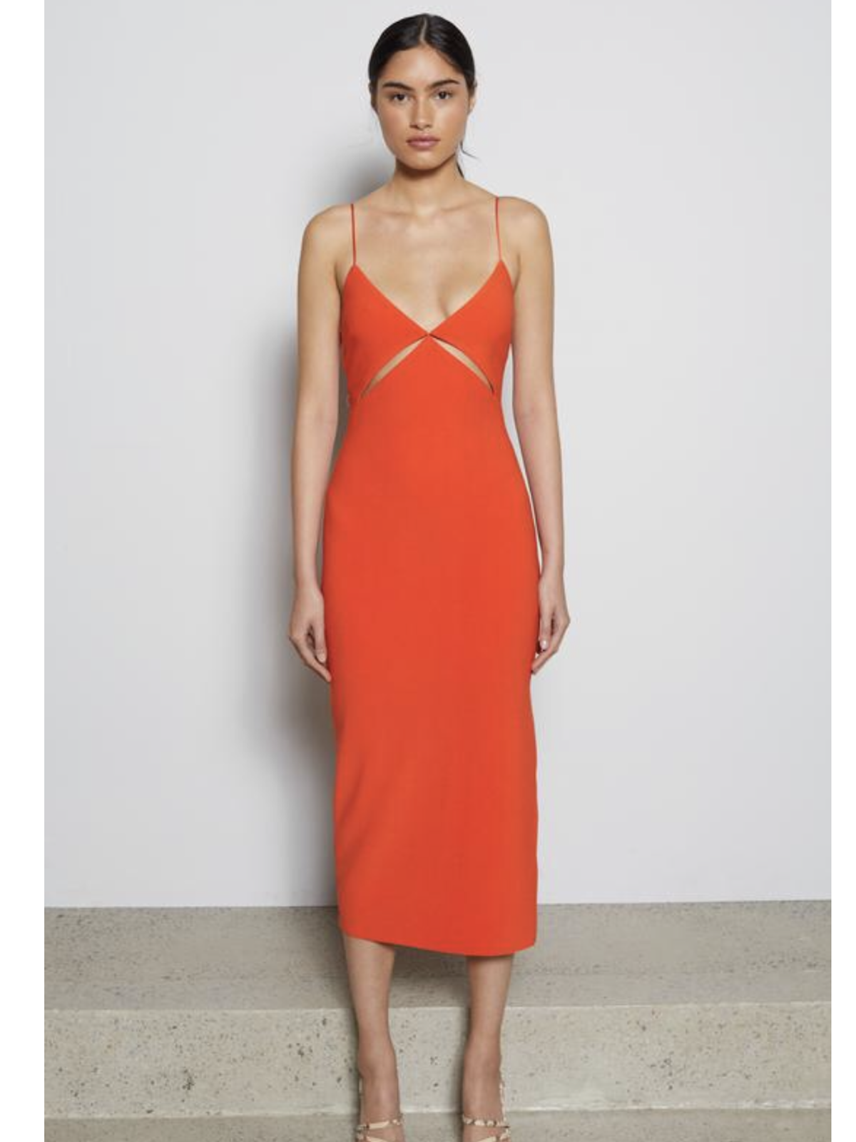 Bec + Bridge Ulla Cut Out Midi Dress - Orange Size 12 - Image 1